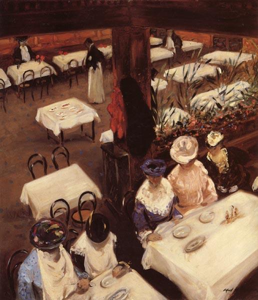 Maurer, Alfred Henry In a Cafe Sweden oil painting art